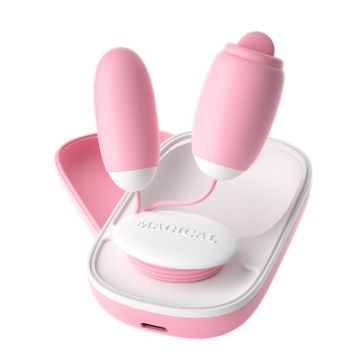 Picture of MAGIC BOX Dual-Motor Suction Egg Vibrator – Pink