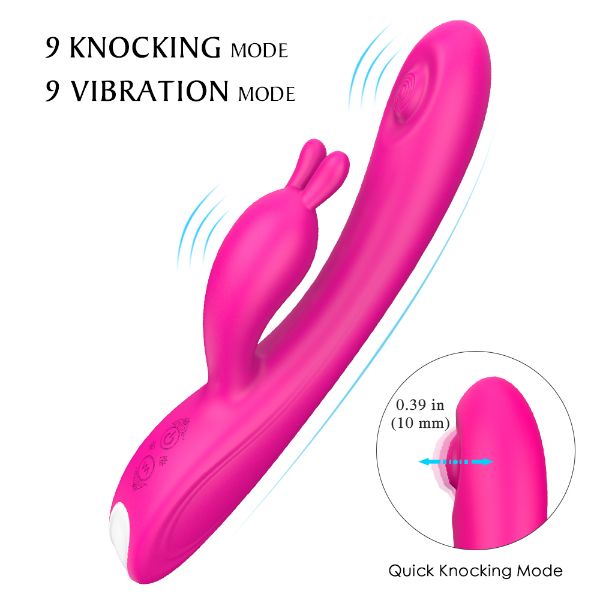 Picture of CANDY 9 Flipping Function Silicone Rabbit Vibrator*Rose