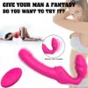 Picture of NANA Remote Controlled Love Rider Strapless Strap-On Dildo Vibrator*Rose