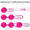 Picture of LOVER Kegel Strength Exercise Silicone Jiggle Ball Set*Rose