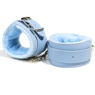 Picture of Bondage Boutique Faux Leather Ankle Cuffs - Azure