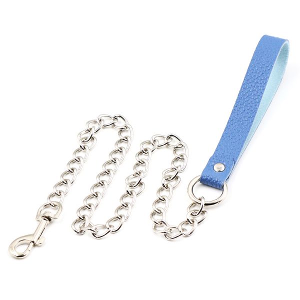 Picture of Bondage Boutique Faux Leather Lead - Lake Blue