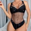 Picture of TIMU Rhinestone Halter Teddy