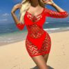 Picture of Scoop Neckline Sleeve Chemise*Red