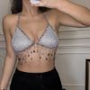 Picture of Platinum Shiny Squin Rhinestone Chest Bra Chain