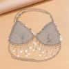 Picture of Platinum Shiny Squin Rhinestone Chest Bra Chain