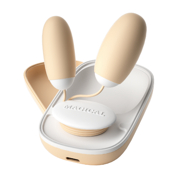 Picture of MAGIC BOX Dual Motor Double Suction Egg Vibrator*Cream