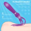 Picture of SQUID Dual Motor Octopus Whip Vibrator*Purple
