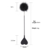 Picture of Tickler Crop Feather Black Heart Whip
