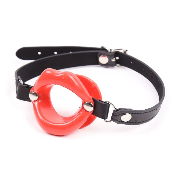 Picture of Silicone Open Mouth Red Lip Gag 1.4-Inches Diameter