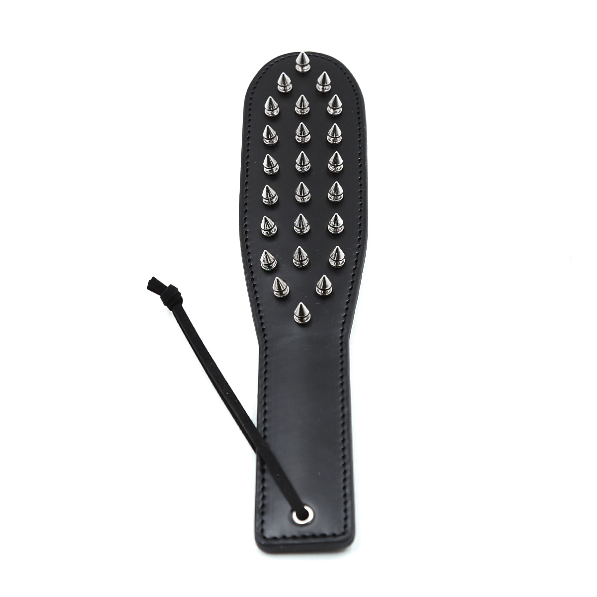 Equestrian Whip 38.5cm Equestrian Training Paddle Whip | Leather & Stainless Steel Spiked Whip For Horse Racing & Training | Safe, Gentle Aid Leather Paddles For Adult Play