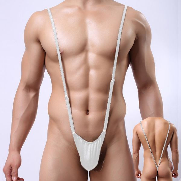 Picture of Sexy Mens Thong G String Bodysuit*White