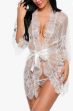 Picture of White Lace and Satin Robe*SIZE L