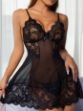 Picture of Black Appeal Bedroom Lace Babydoll*SIZE XL