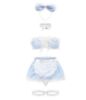 Picture of Blue and White Plaid 7 Piece French Maid Costume