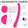 Picture of Three King Bendable G-Spot Vibrator Double-Ended Strap-On Dildo*Rose