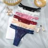 Picture of TARA Red Thin Strap Lace Satin Panties