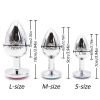 Picture of White Jewelled Aluminium Prostate Massage Butt Plug - Medium